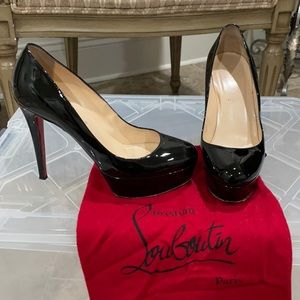 Black patent Christian Louboutin heels
